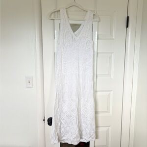 NIC+ZOE White Textured Midi Dress